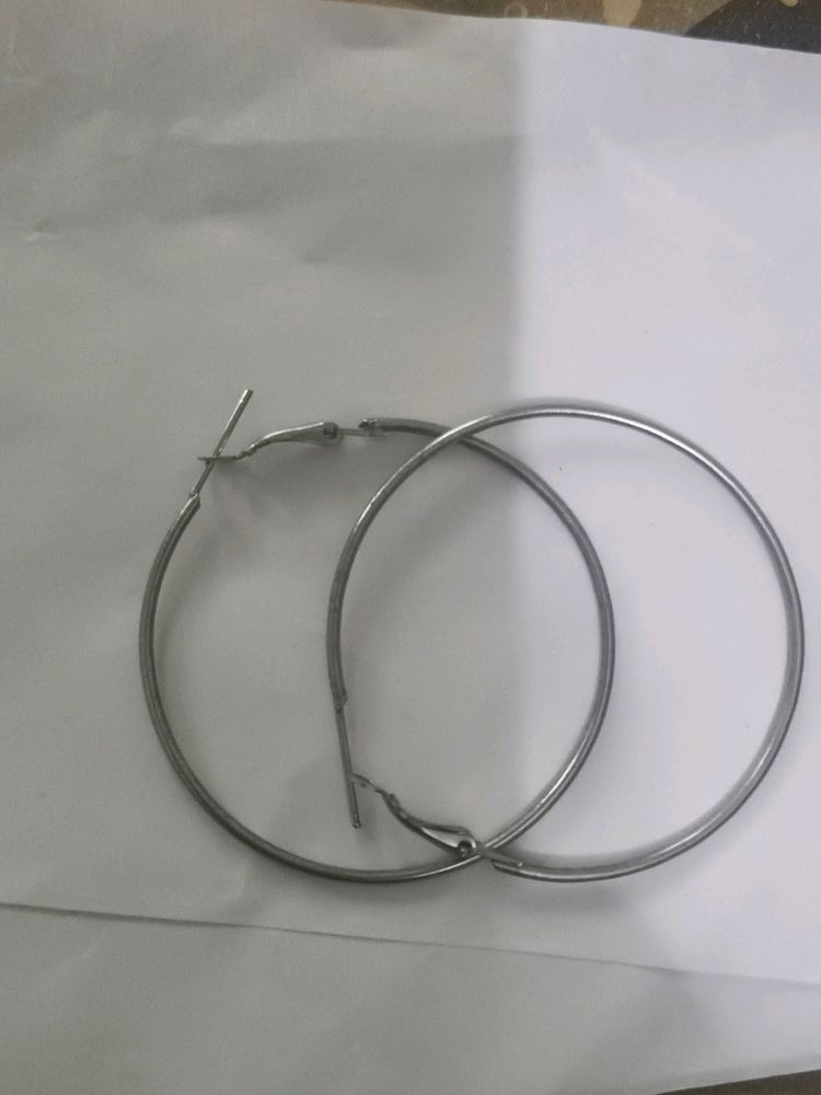 Metal Alloy Hoop Earrings