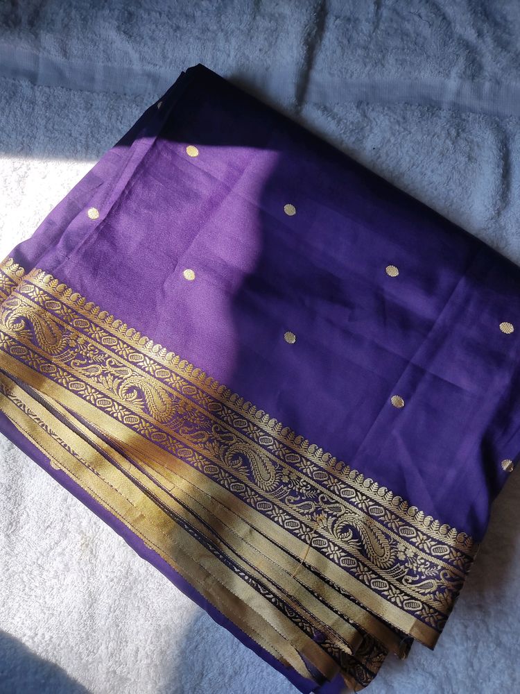 Beautiful Purple Silk Saree 💜