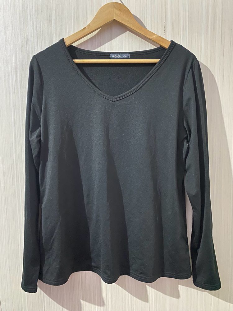 full sleeves black top