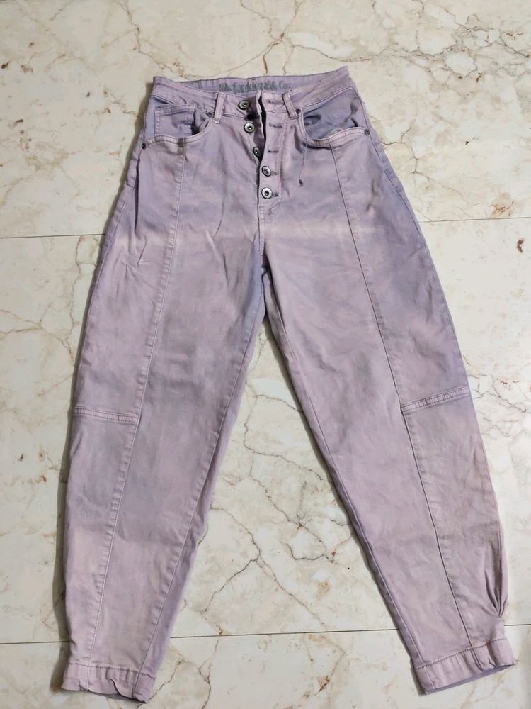 Roadster Lavender Faded Baggy Joggers 26(XS)