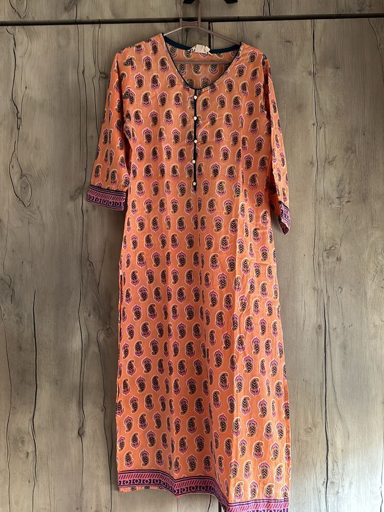 Peach Kurti Suit