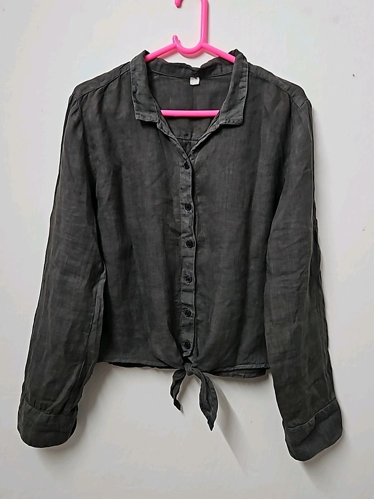 Charcoal Grey Semi Formal Shirt