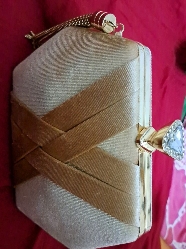 Golden Partywear Clutch