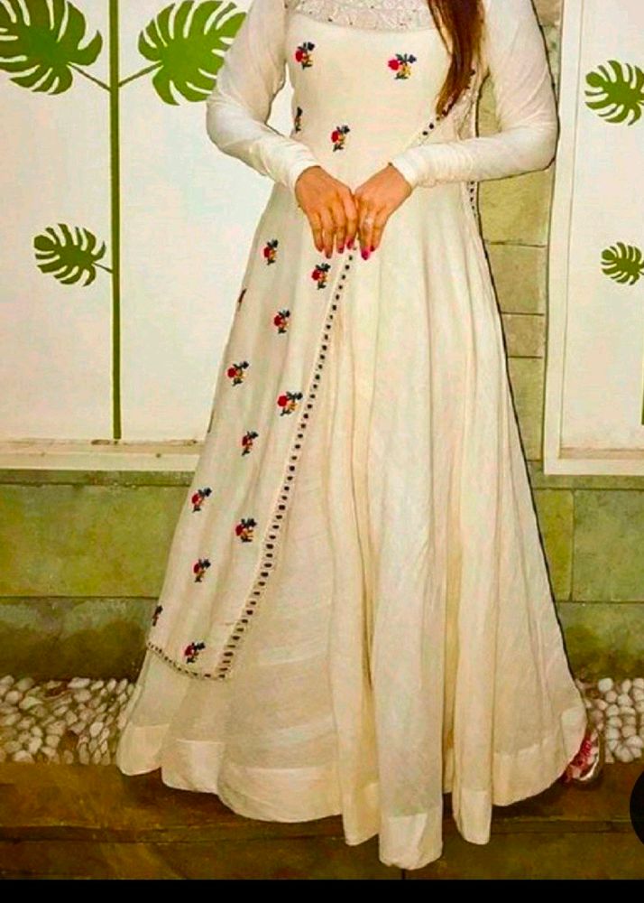 Beautiful White Gown Kurti