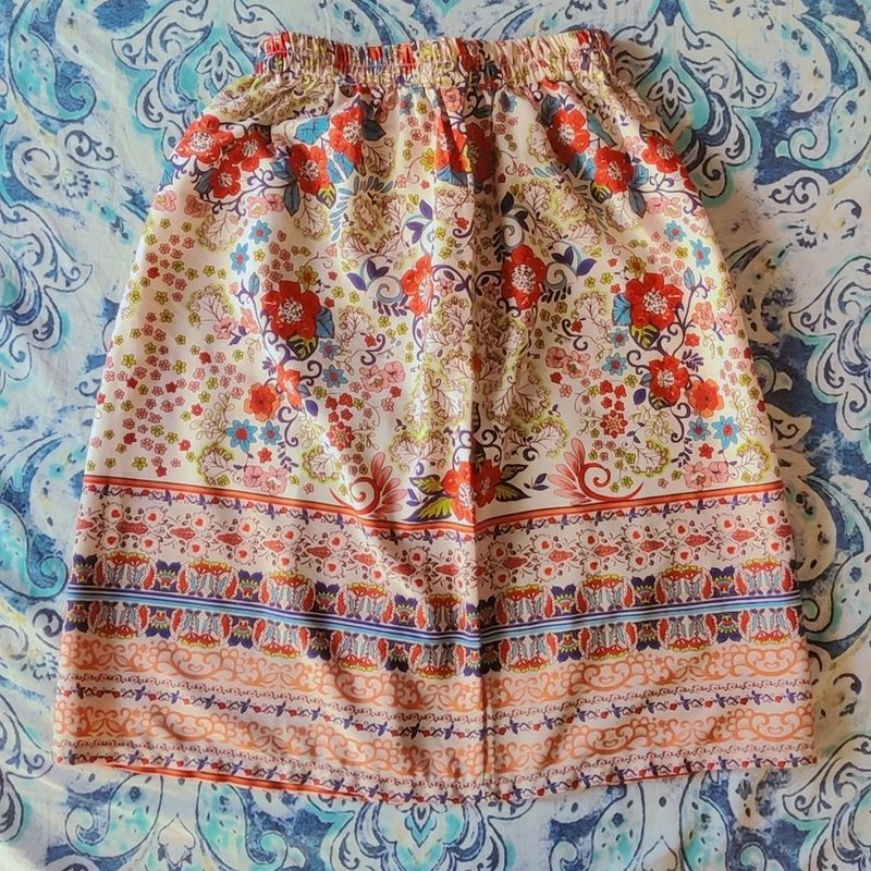 Floral Print Mini Skirt