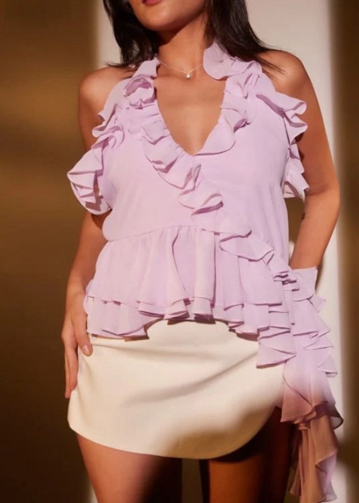 Lavender MAZIKIEN Ruffle Top