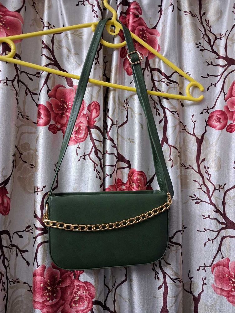 Women Green Color Sling Bag