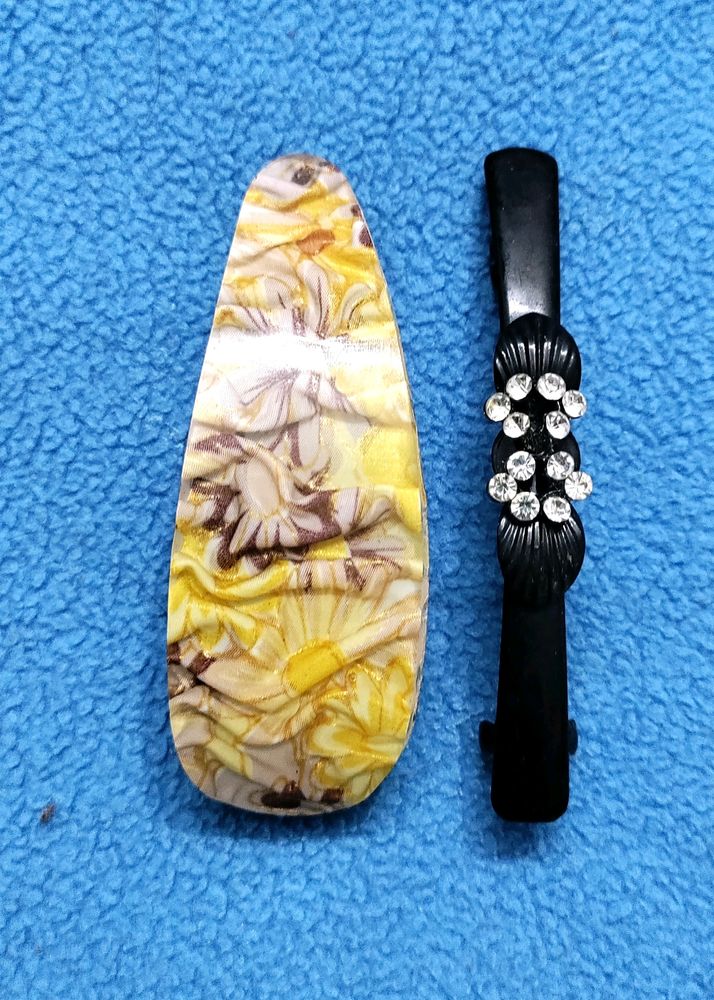 Yellow And Black Hair Clips Accessories