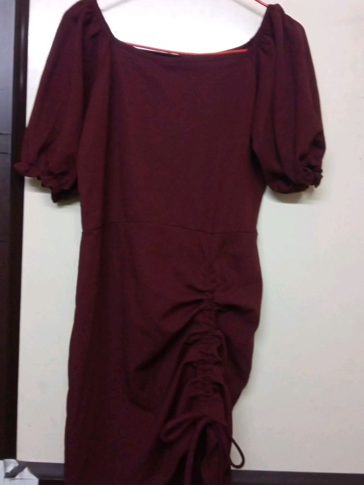 Maroon Body Con Dress