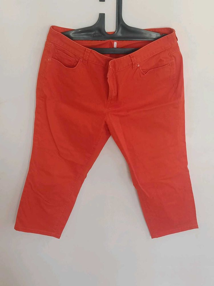 Dark orange 🧡 3/4 Ladies Jeans Pant