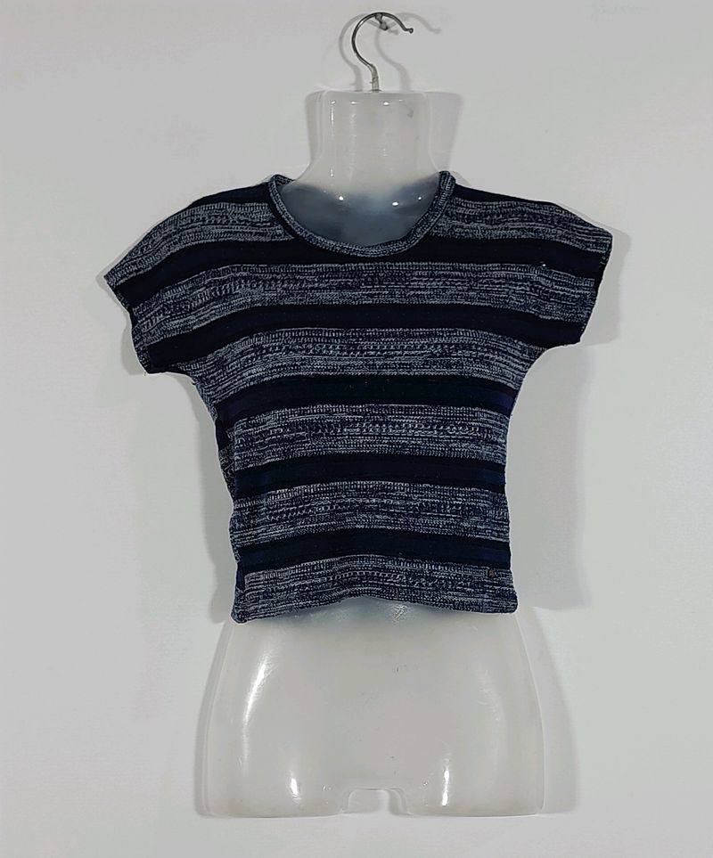 Navy Blue Knitted Top (Women's)