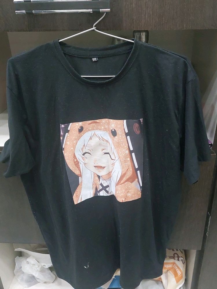 oversized anime print t shirt