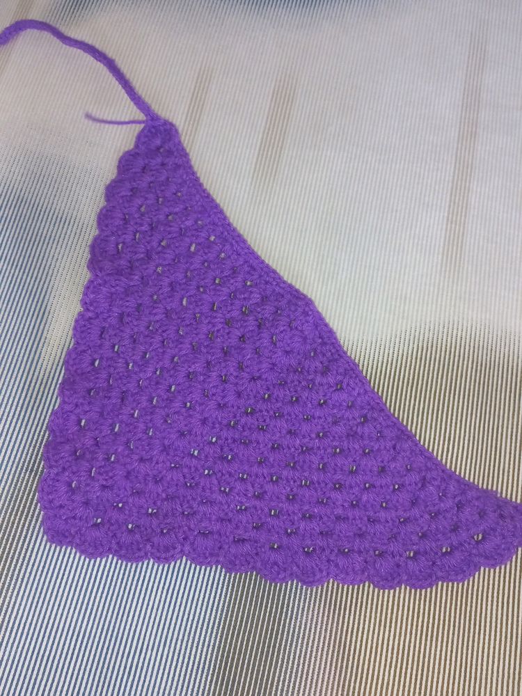 Crochet Purple Hair Bandana