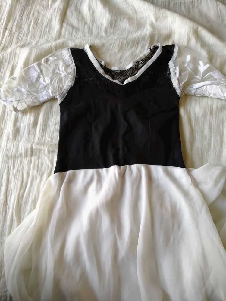 White And Black Dress