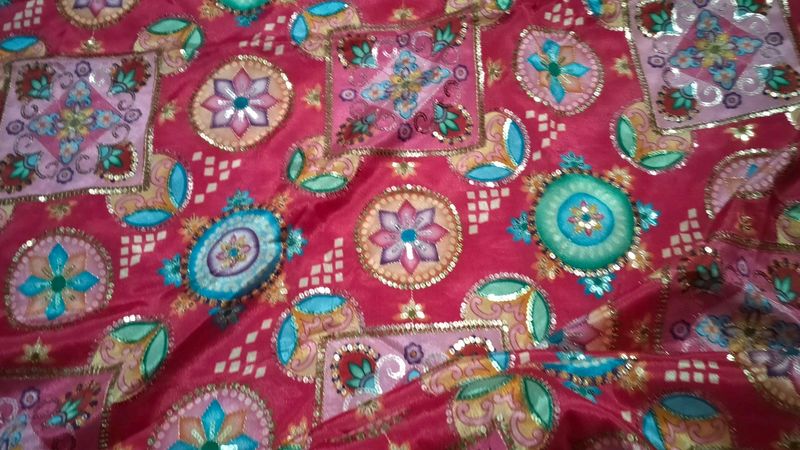 Pink Colour Lehnga Material