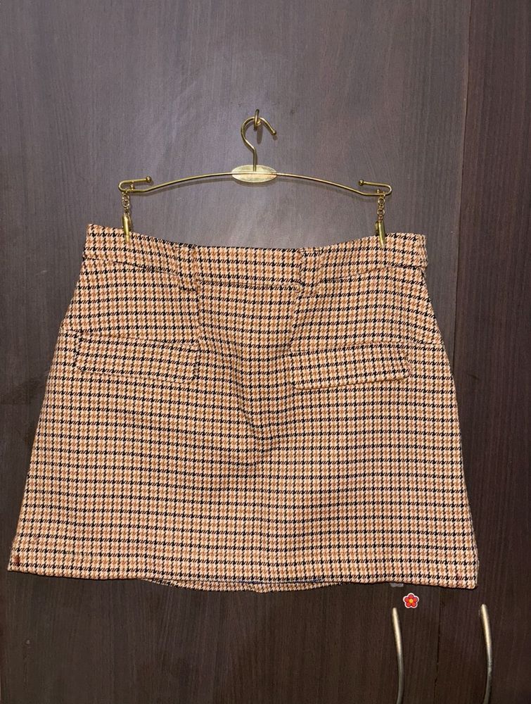 Checked Mini Skirt