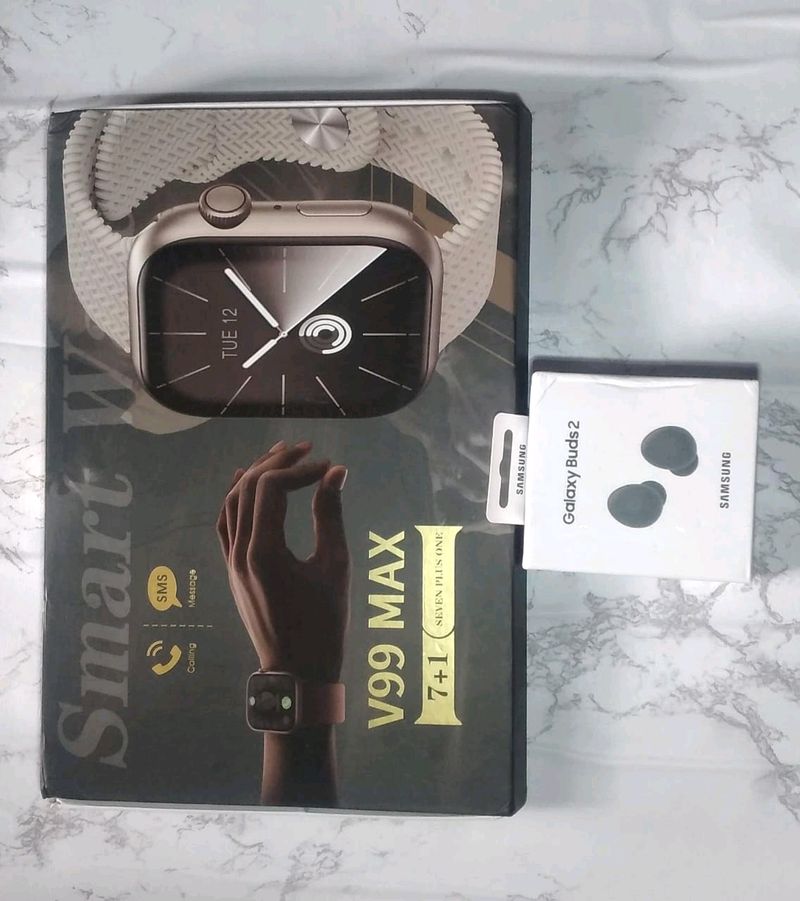 Samsung Buds And 7in1 Uktra watch Combi