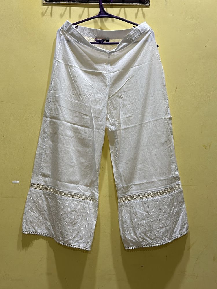 Avaasa White Palazzo Size L