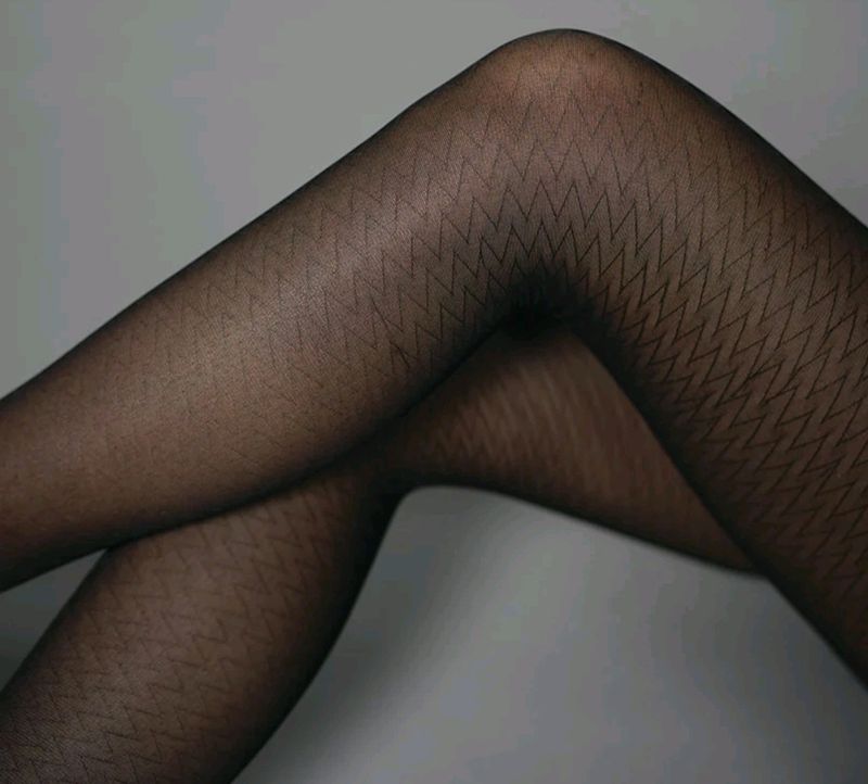 Sheer Stockings With Design