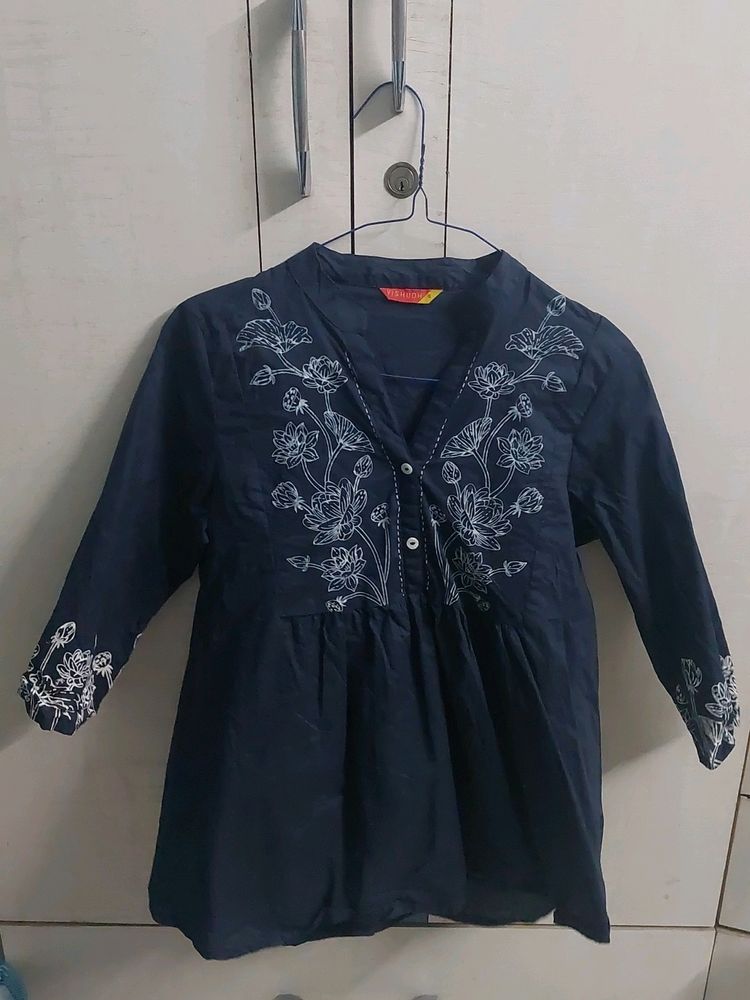 Navy Blue Kurti