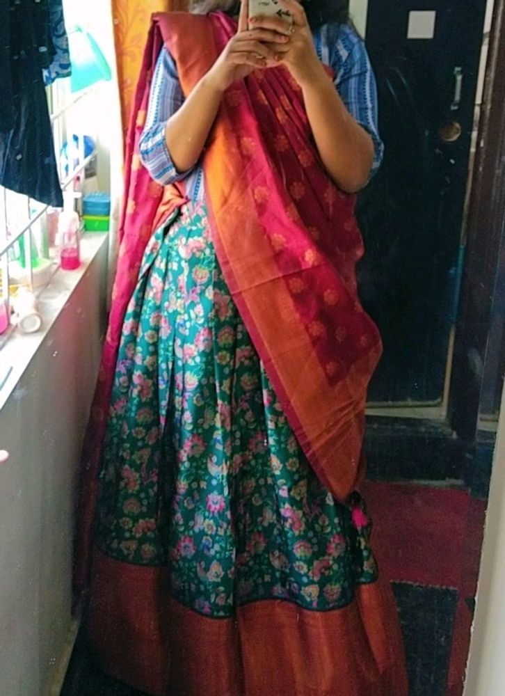 UNSTITCHED HALF SAREE