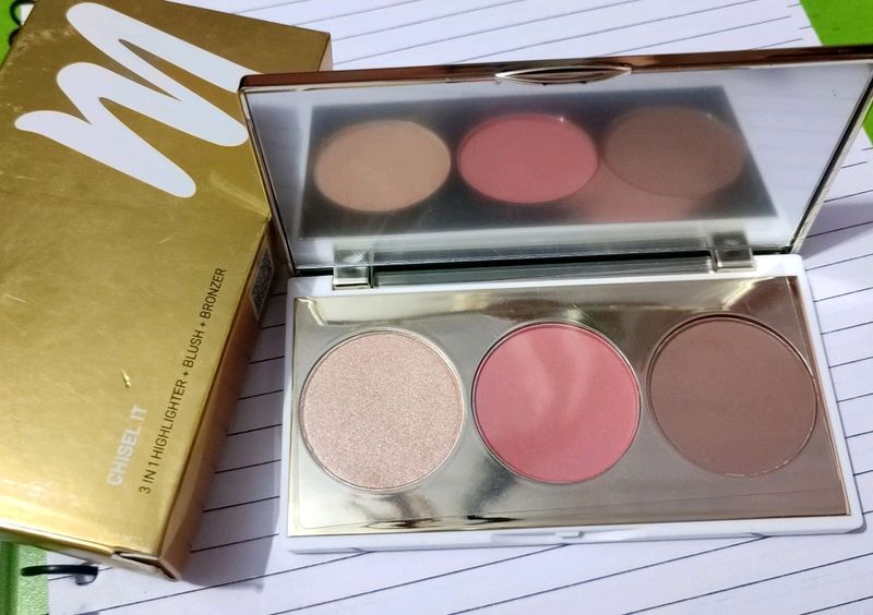 Chisle Kit 3 In 1 Blush Highlighter Bronzer