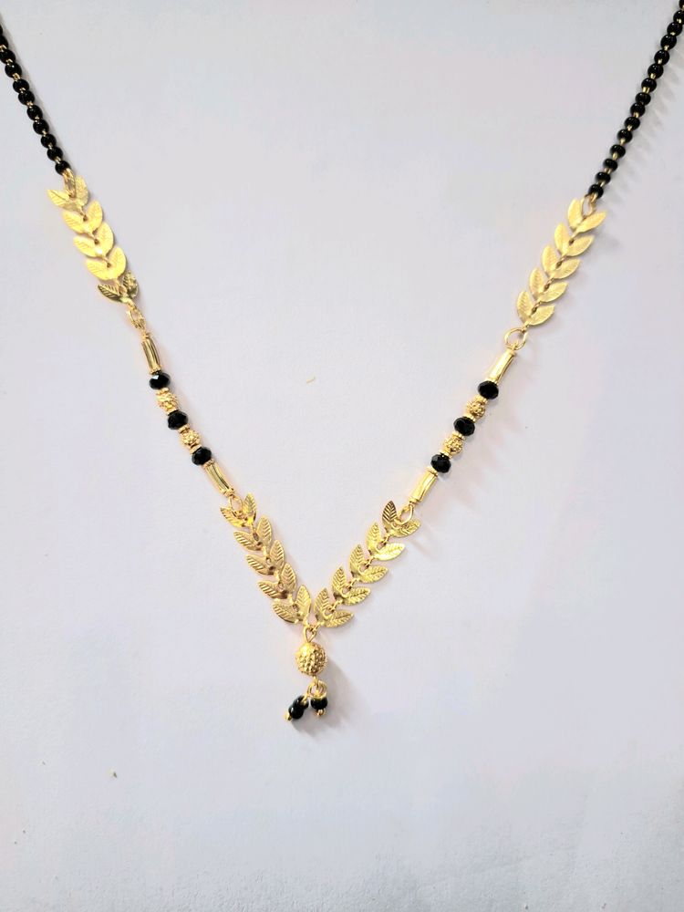 Stylish Pendant Necklace Black Beads Mangalsutra