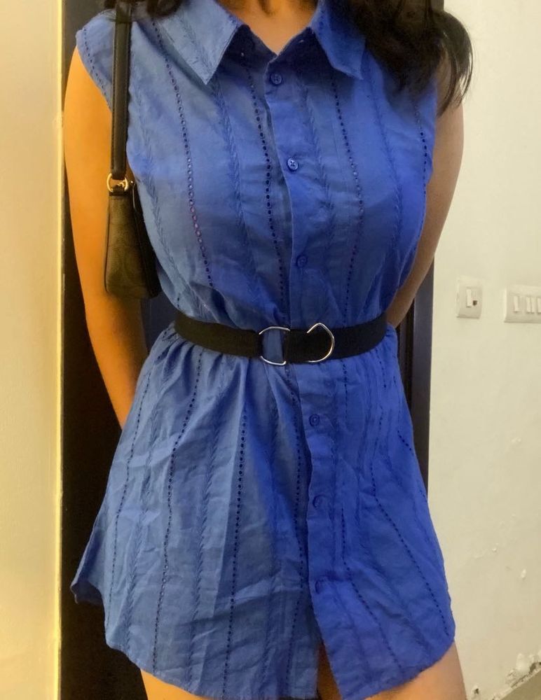 Only Blue Shirt Dress