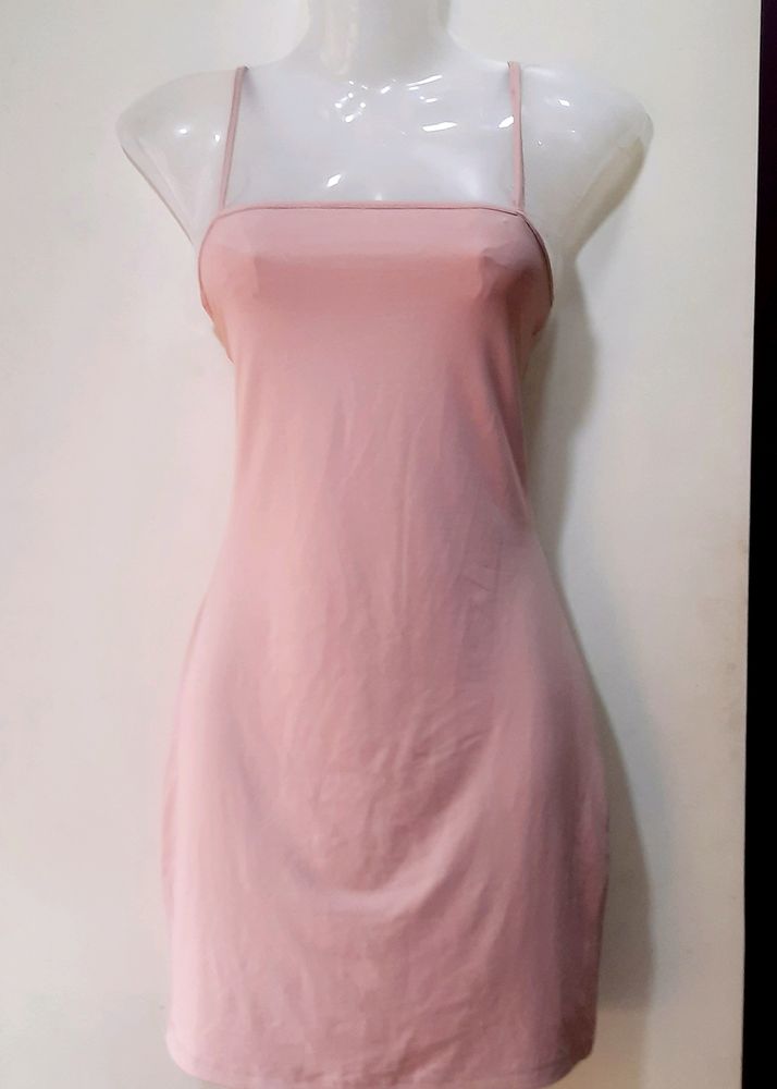 Peach Color Summer Dress