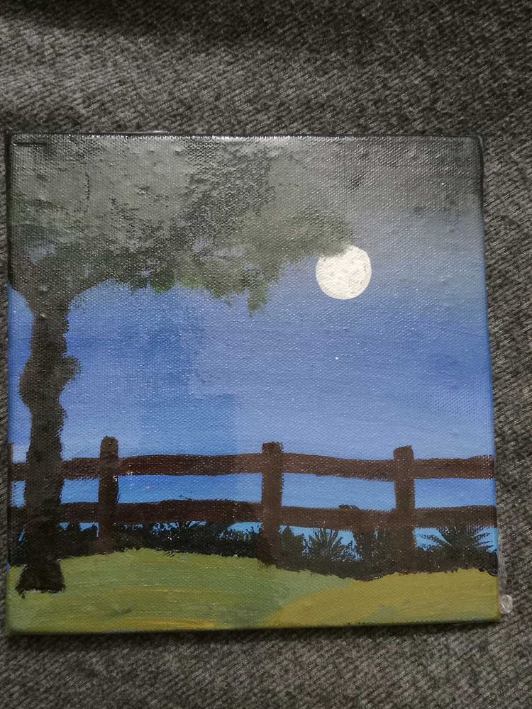 Night View Acrylic Canvas Painting