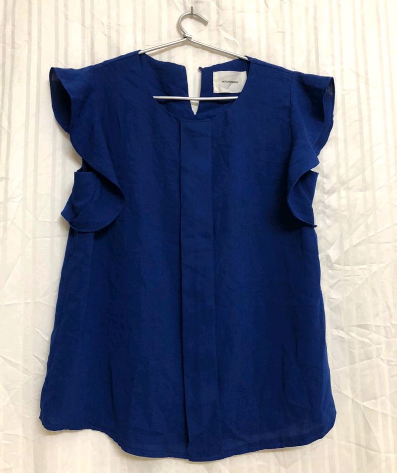 Blue Short Sleeve Top