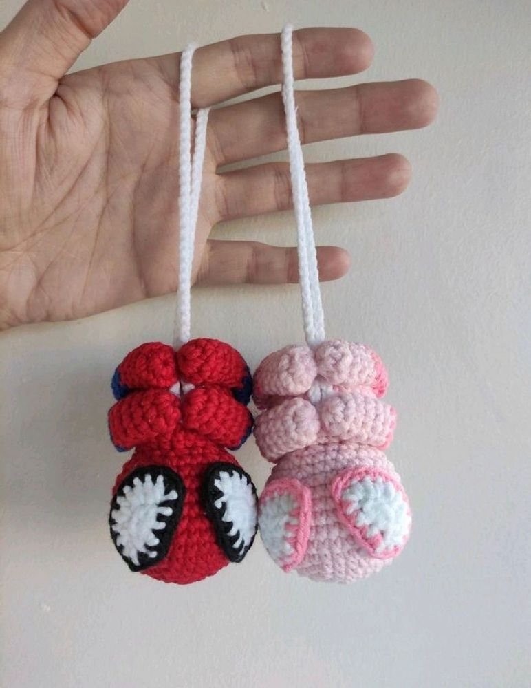 Cute Crochet Spiderman Keychain