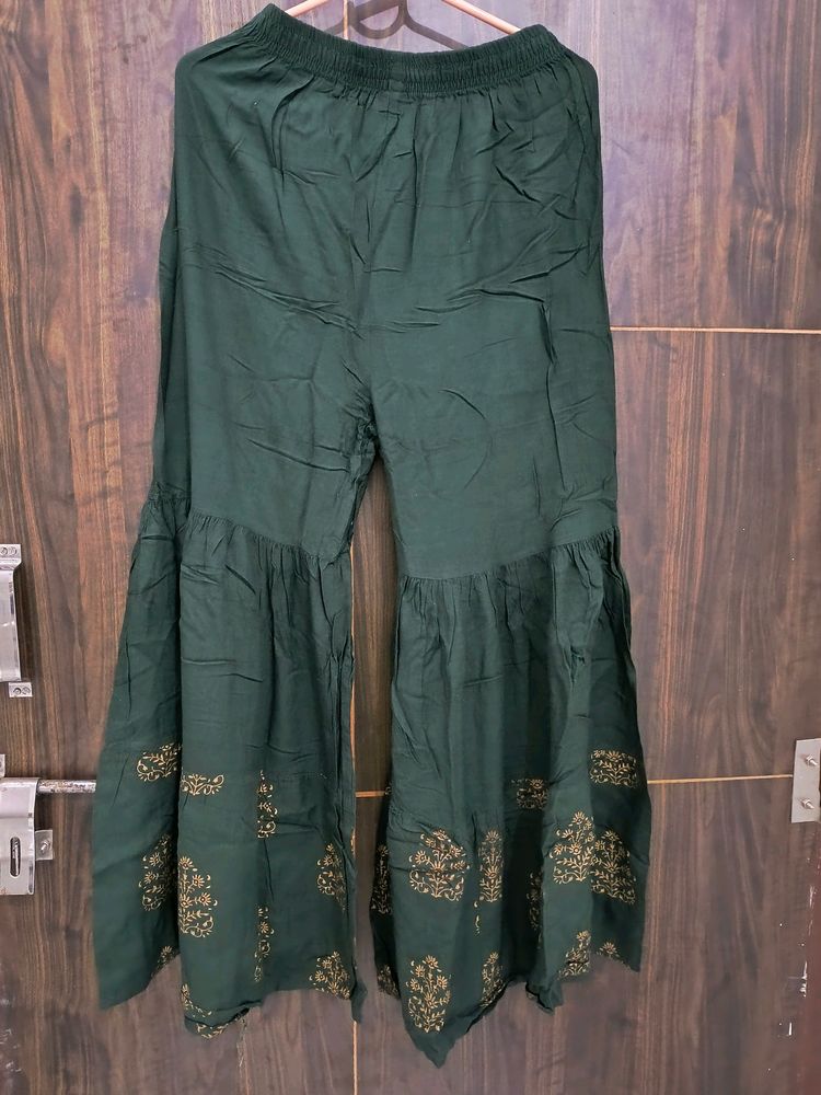 Green Full Length Sharara