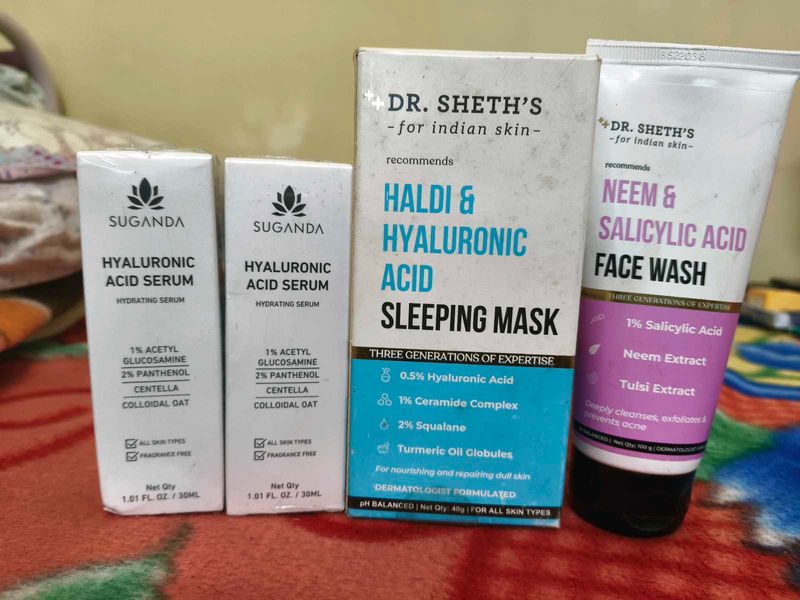 Dr Sheth Sleeping Mask Facewash Suganda Serum