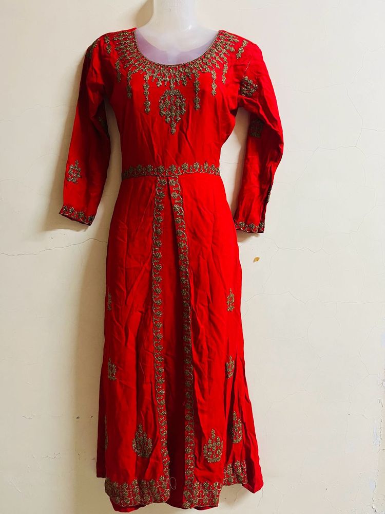 Red Designer Festival Wear Gown