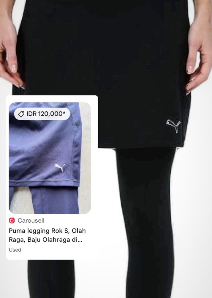 Puma Vintage Leggings w Attached Skirt & Pockets