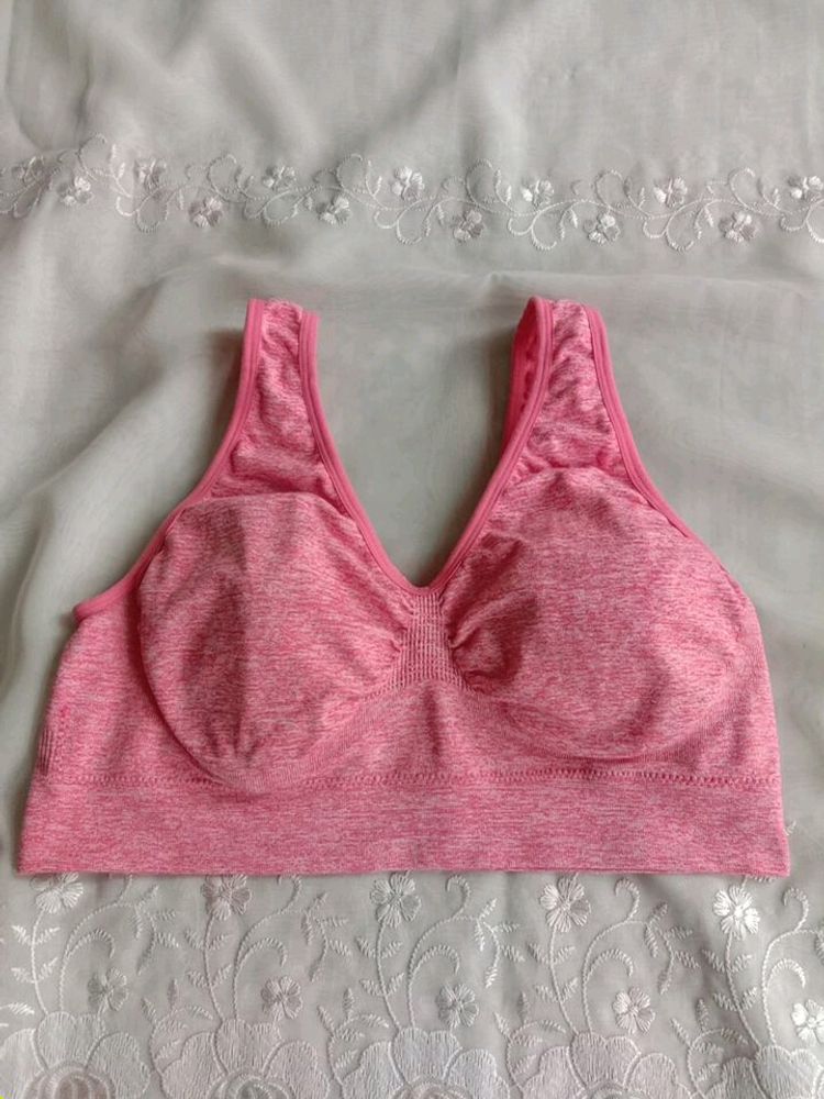 pink active bra