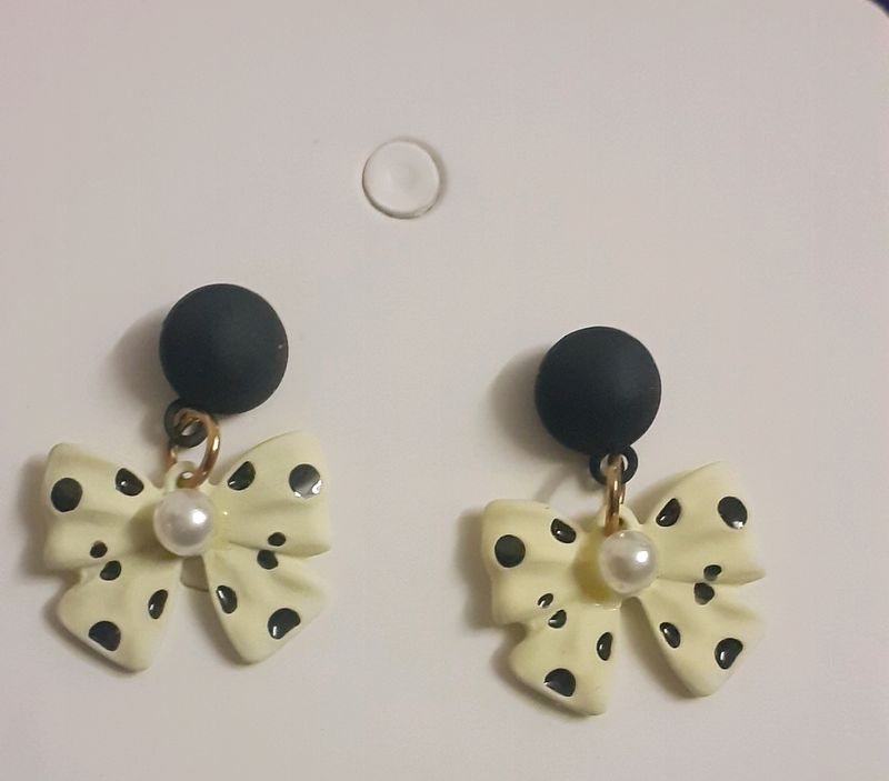 Black And White Earrings