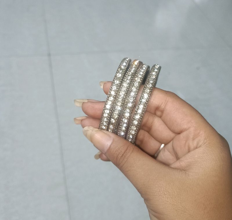 Diamond Bangles White 😍