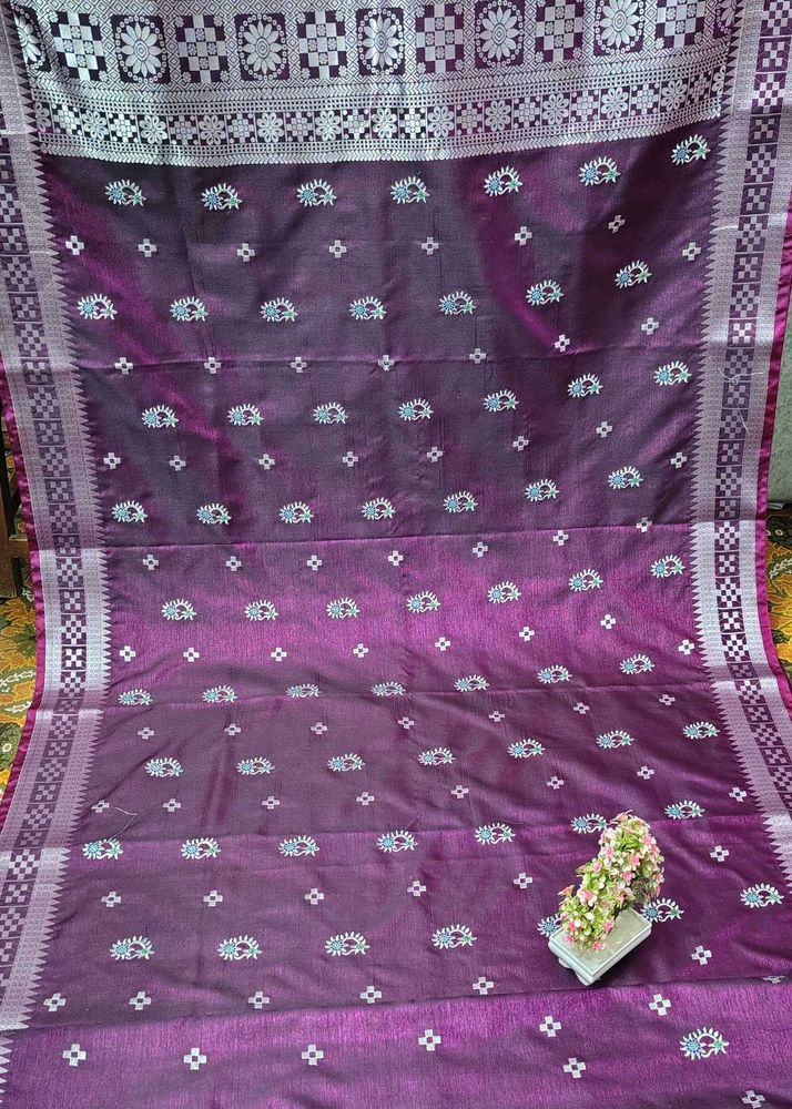 Banarsi Satan Saree Full Embroidery Work