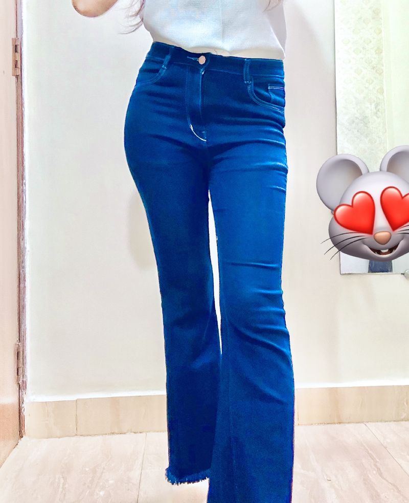 Blue Bootcut Jeans