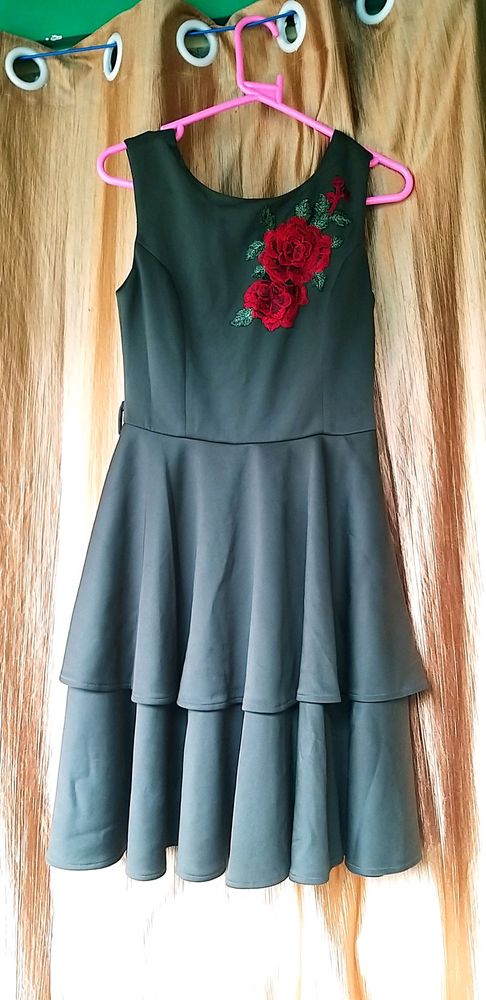 Bottle green   party dress