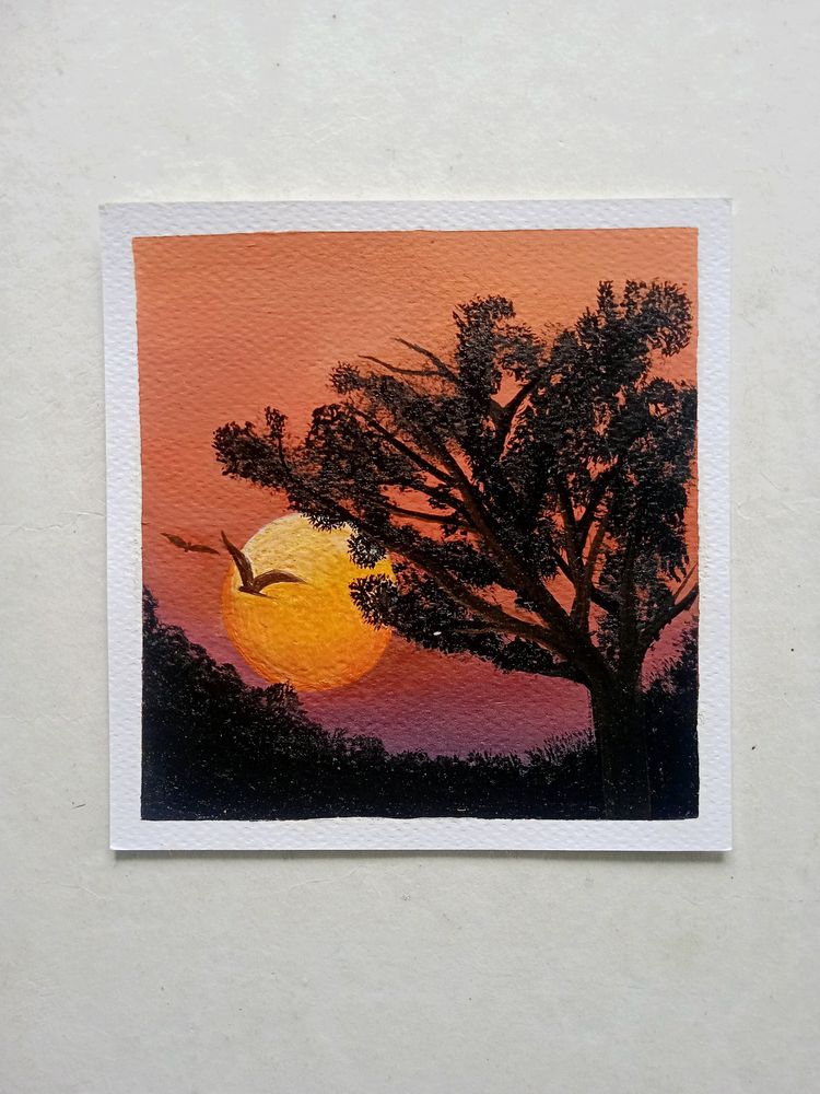 Sunset Painting Tree