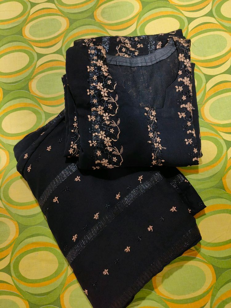 Black Kurti With Plazzo