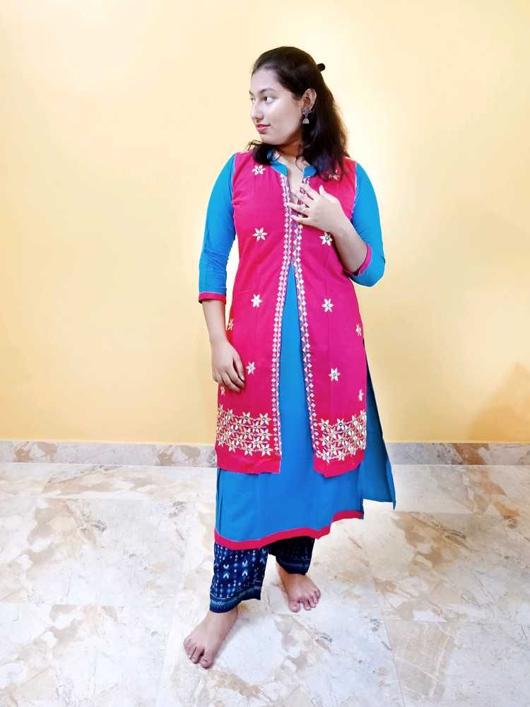 Kurti with Jacket Style Dress