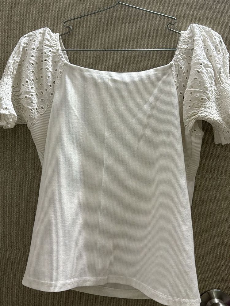 White Shiffi cotton Top