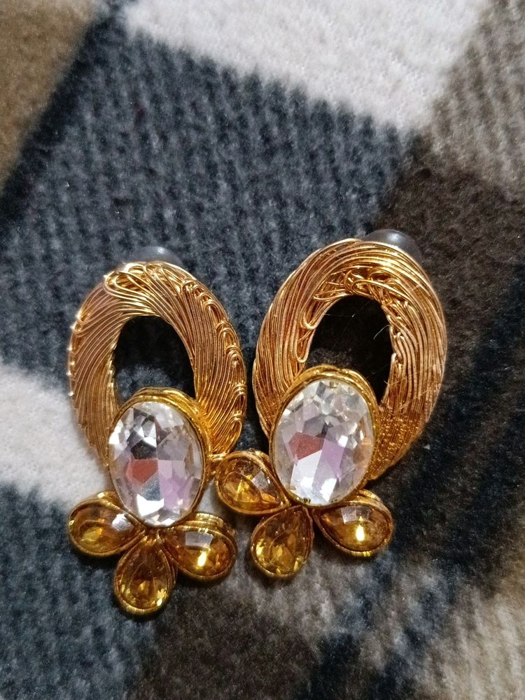 Western Kundan Earrings