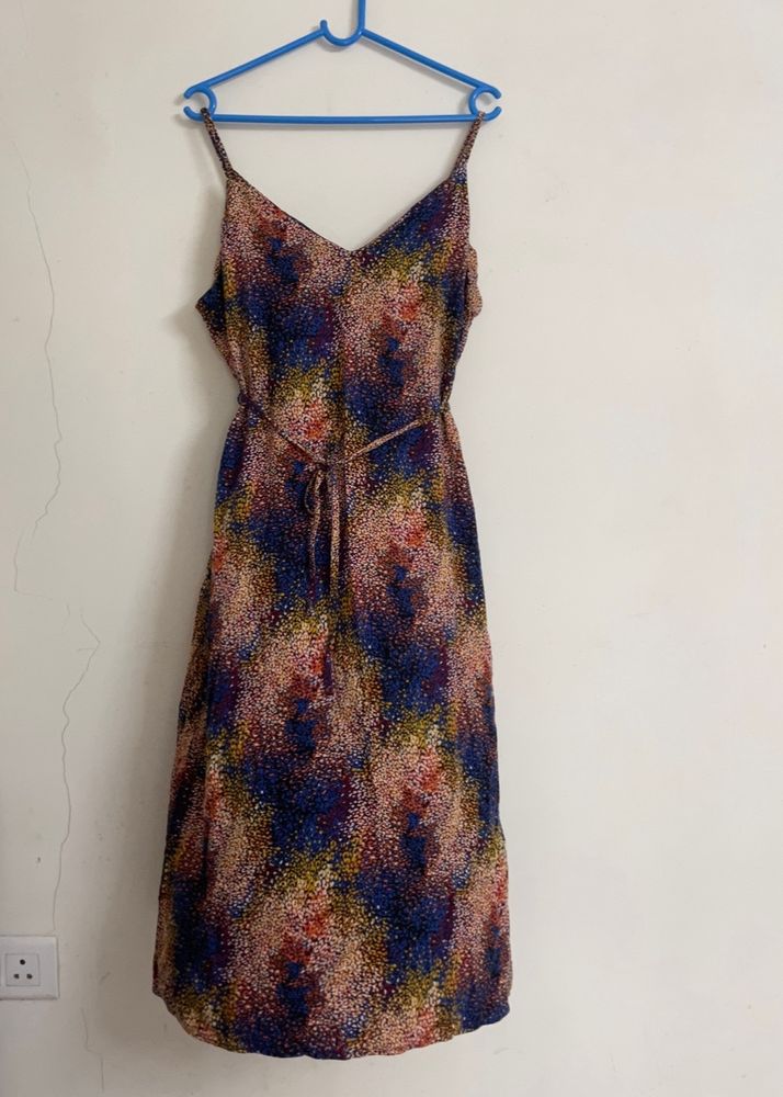 Speckled Multi Colour Viscose Slip Dress