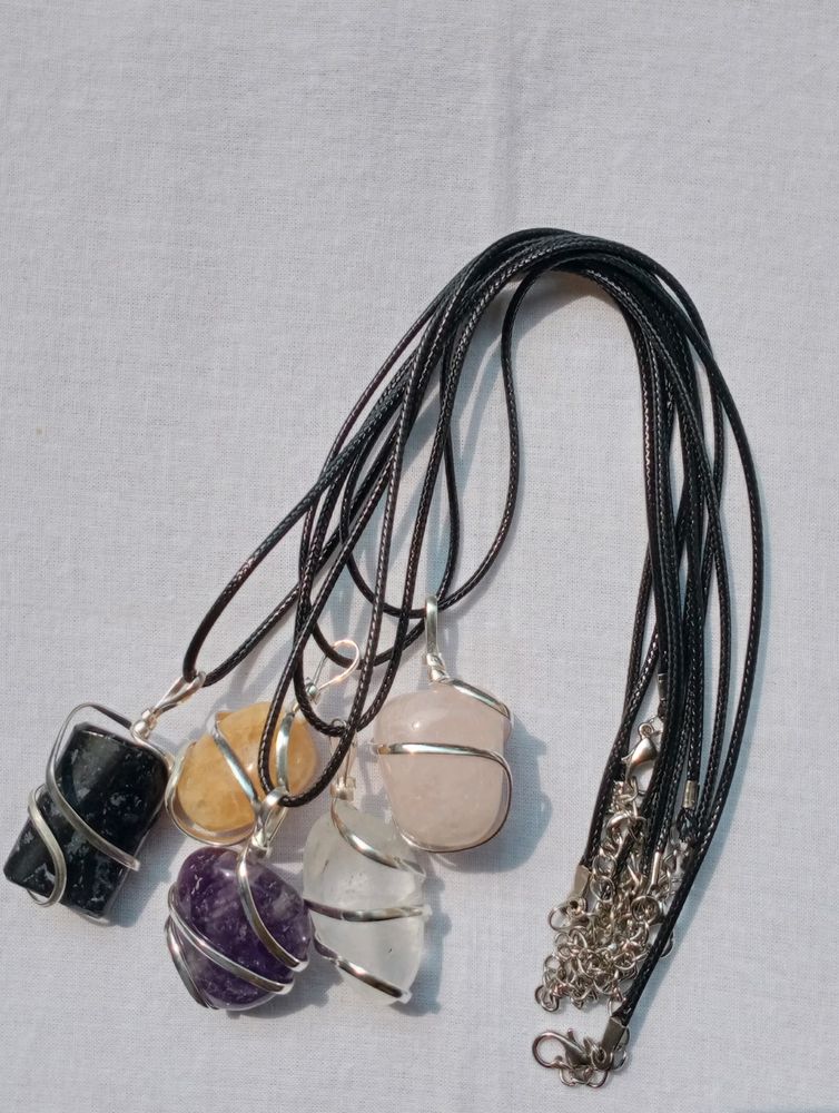 Crystal Pendants Combo Of 5