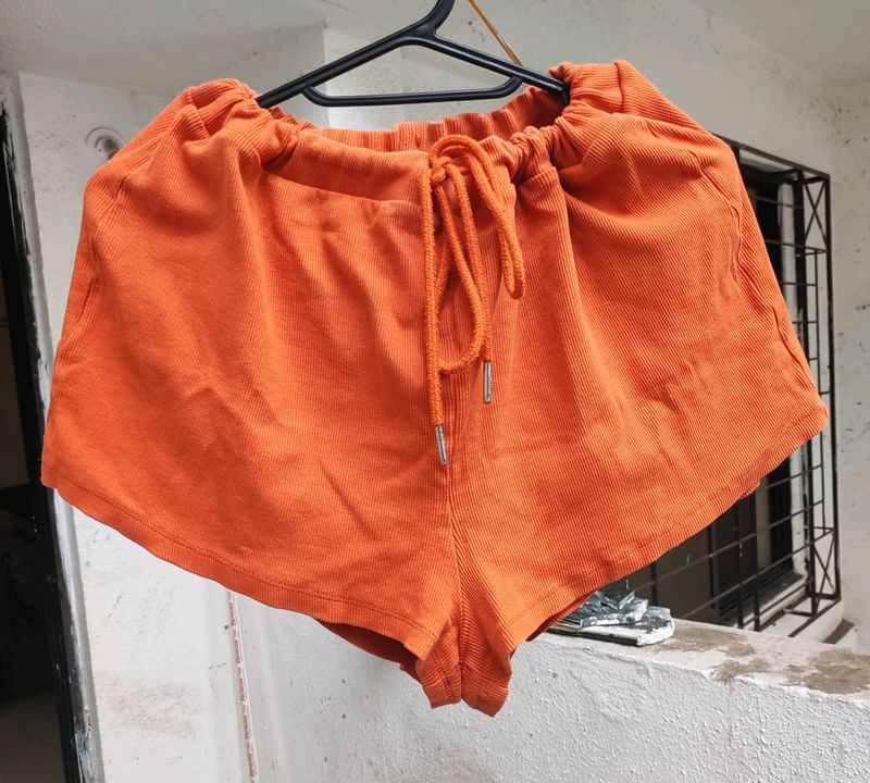 Orange Hotshot High Waist Short